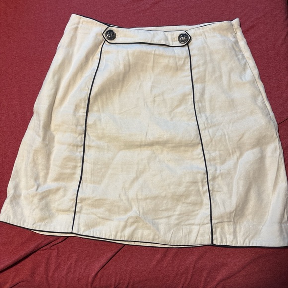 Maeve Cream Skirt with Black Accents anthropology - Picture 2 of 4